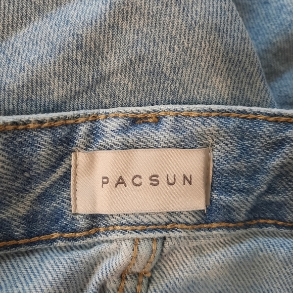 NWT PacSun Men' low rise Baggy Wide Jeans in Light Blue SIZE 23 - Picture 4 of 15